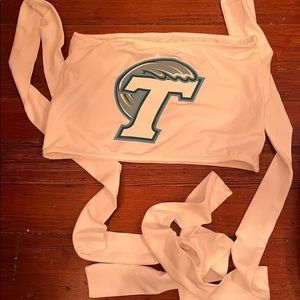 Tulane University Tailgate wrap around crop top